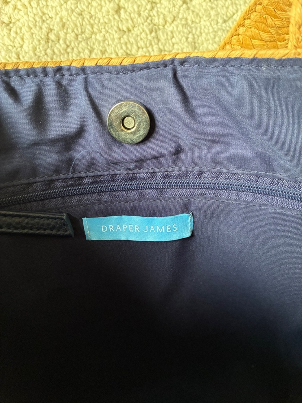 Draper James Women's Tan Woven Straw Shoulder Tote Bag - Picture 6 of 10